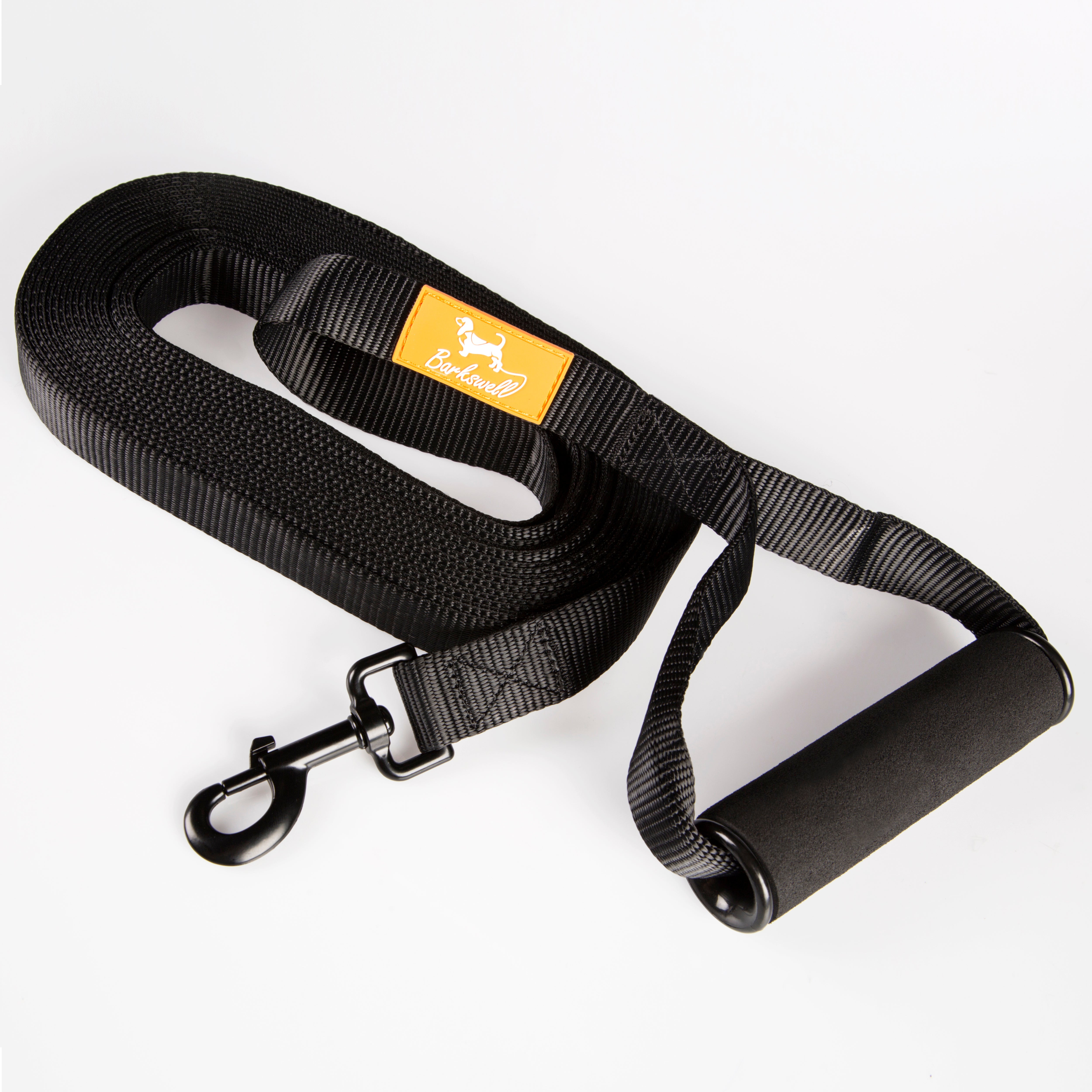 Dog Training Lead with Foam Handle 30 Foot Barkswell